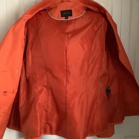 JESSICA DOUBLE BREASTED ORANGE JACKET SIZE LARGE (14-16) - Picture 6 of 9